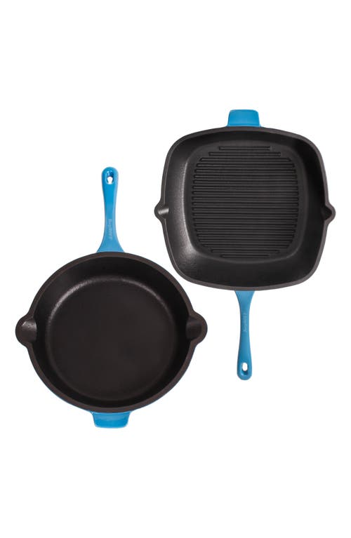 Berghoff Neo 2-piece Cast Iron Pan Set In Blue