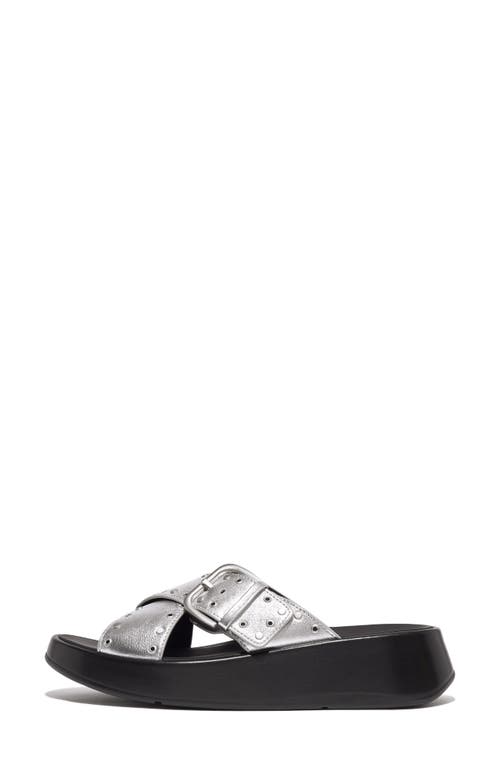 Shop Fitflop F-mode Platform Slide Sandal In Silver