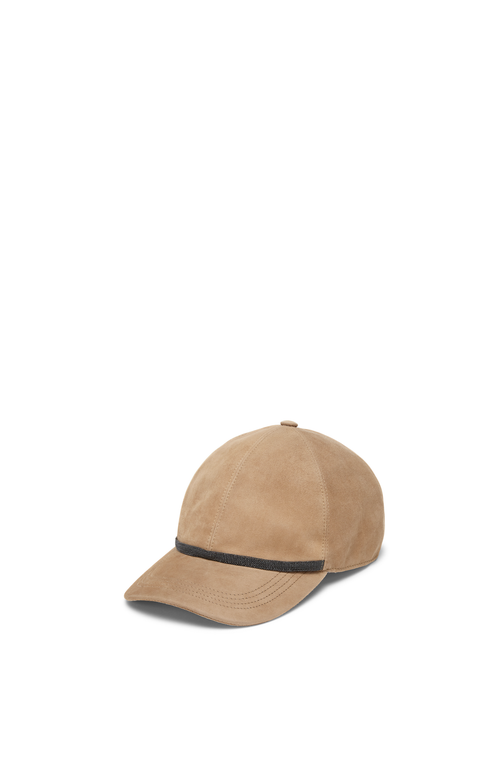 Shop Brunello Cucinelli Suede Baseball Cap In Light Brown