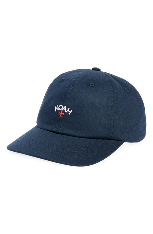 Noah Core Logo Baseball Cap in Navy 