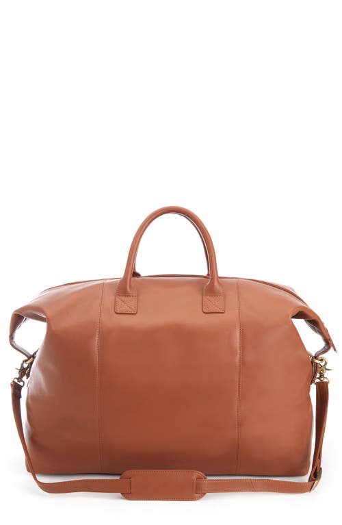 Weekender Leather Duffle Bag in Tan