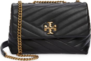 Tory Burch Kira Chevron Textured Small Convertible Shoulder Bag in Blue