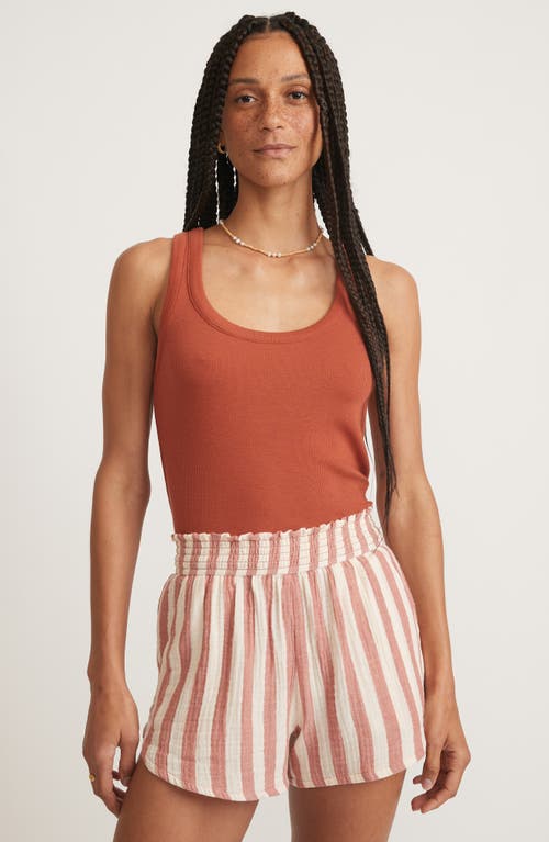 Shop Marine Layer Lexi Rib Tank In Baked Clay
