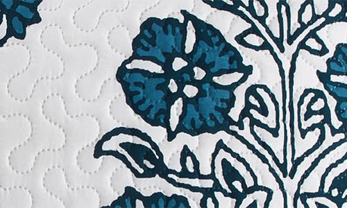 Shop Chic Morris Floral Medallion 7-piece Quilted Comforter Set In Blue