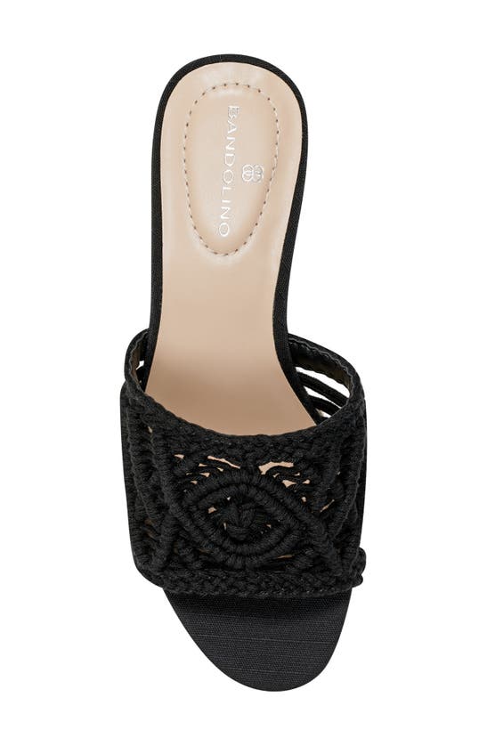 Shop Bandolino Andrrea Crochet Espadrille Wedge Sandal In Black