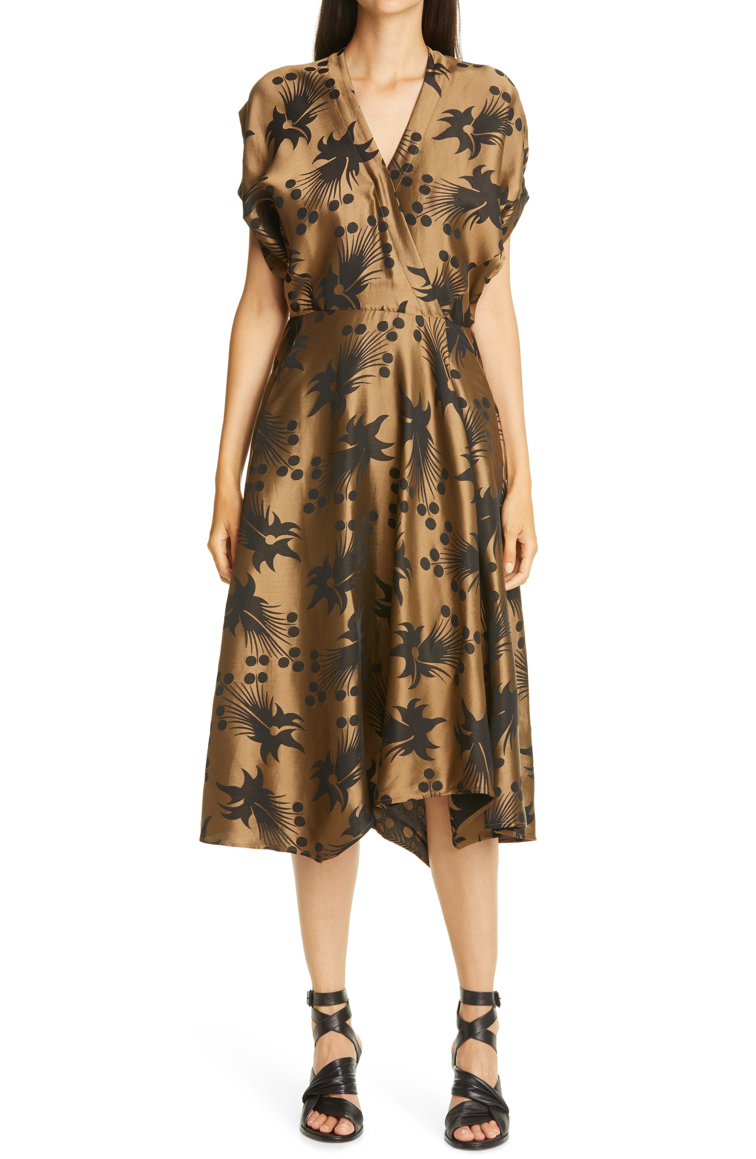 jacquard midi dress