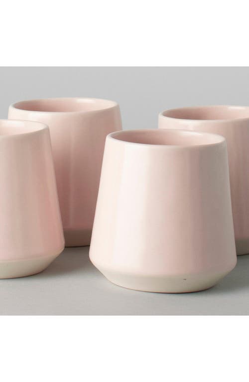 Shop Fable The Cups Set Of 4 Cups In Blush Pink