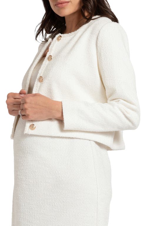 SERAPHINE SERAPHINE CROP TWEED MATERNITY BLAZER