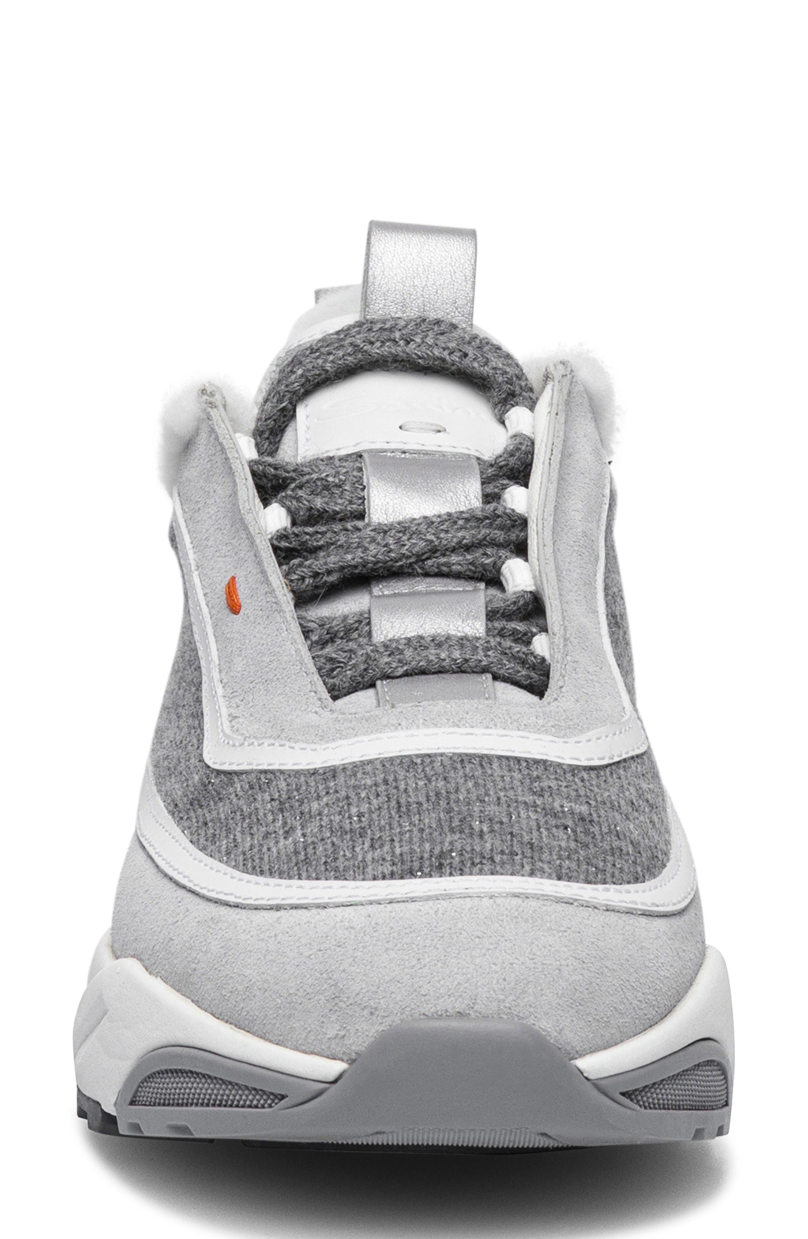 shearling wedge sneaker