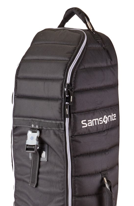 Shop Samsonite Quilted Spinner Deluxe Travel Golf Bag In Black