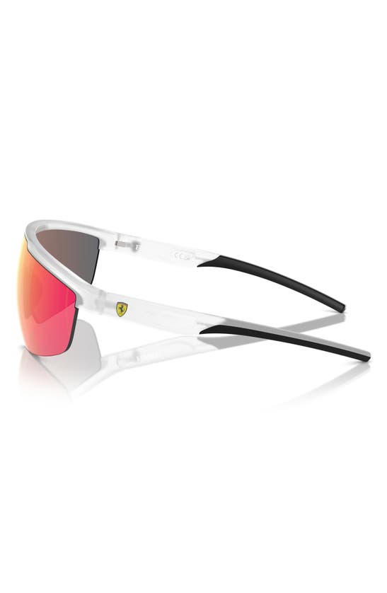 Shop Scuderia Ferrari 140mm Shield Sunglasses In Opal Grey