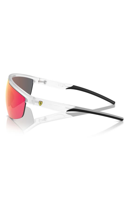 Scuderia Ferrari 140mm Shield Sunglasses In Opal Grey