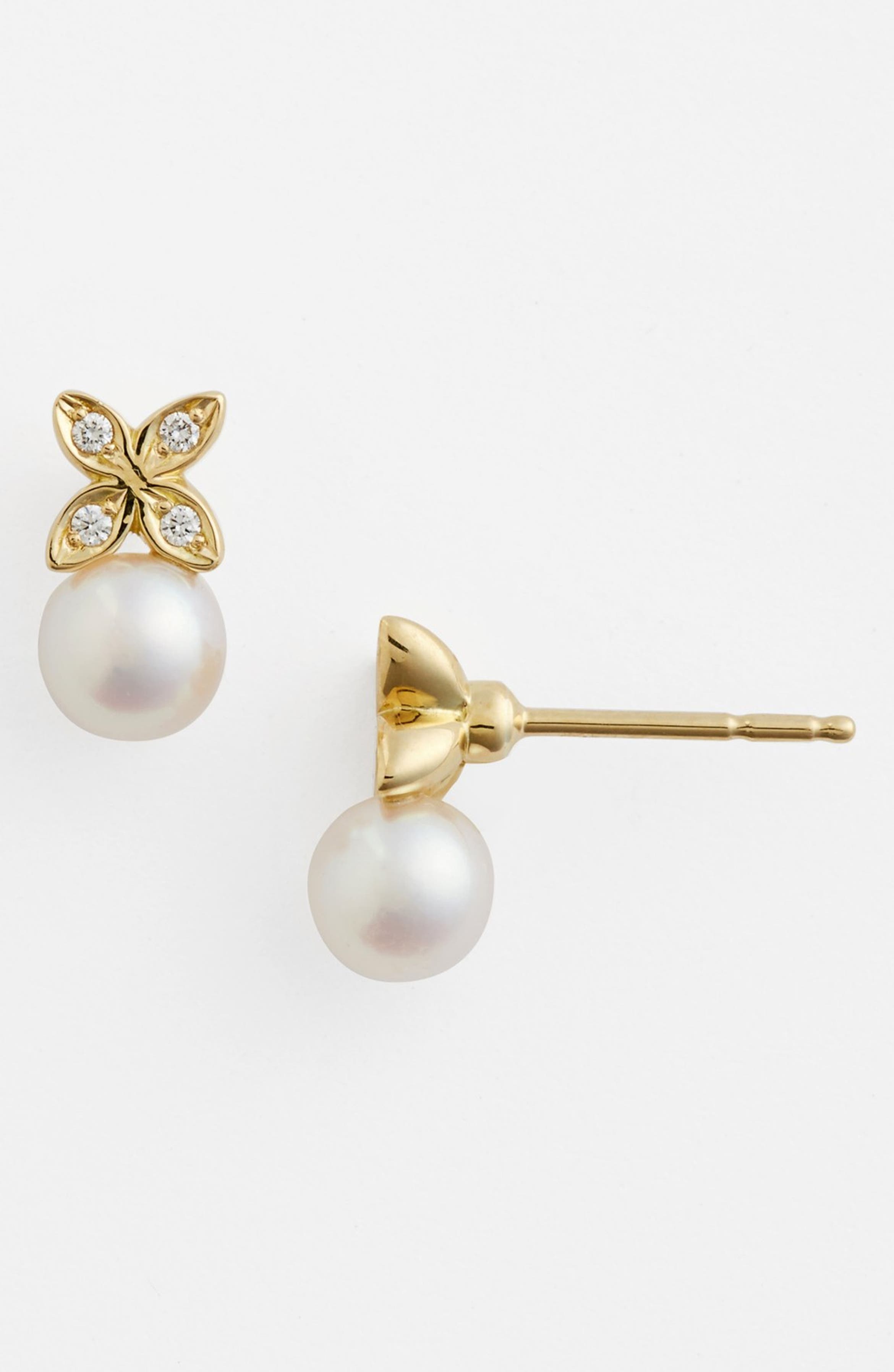 Mikimoto pink pearl earrings Clearance