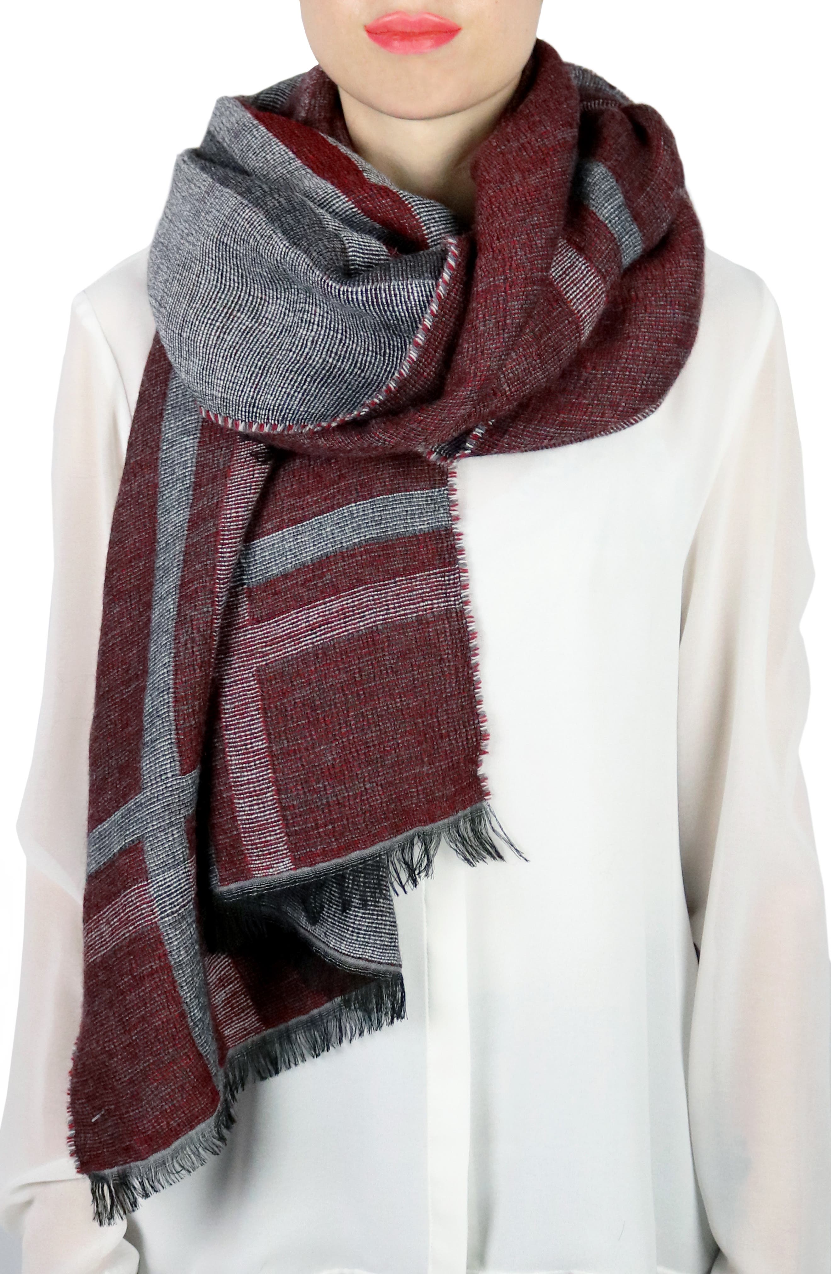 womens red scarves
