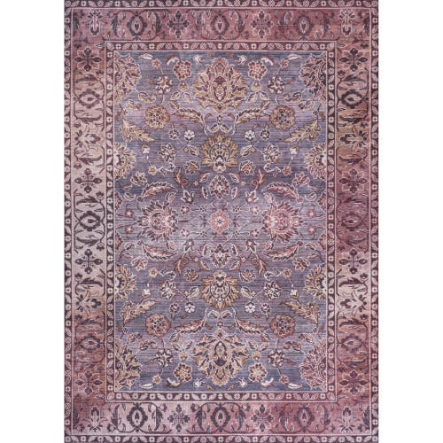 Jonathan Y Victoria Ornate Persian All-over Machine-washable Runner Rug In Purple