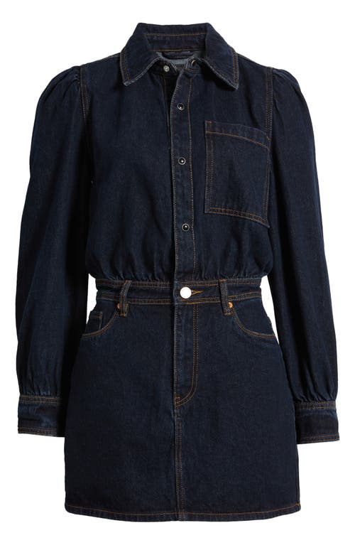 Shop Blanknyc Long Sleeve Denim Minidress In Deep Down