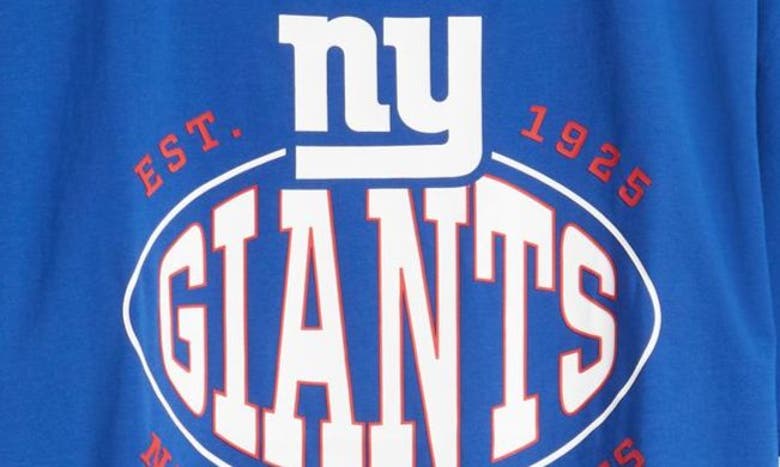 Shop Hugo Boss X Nfl Stretch Cotton Graphic T-shirt In New York Giants Dark Blue