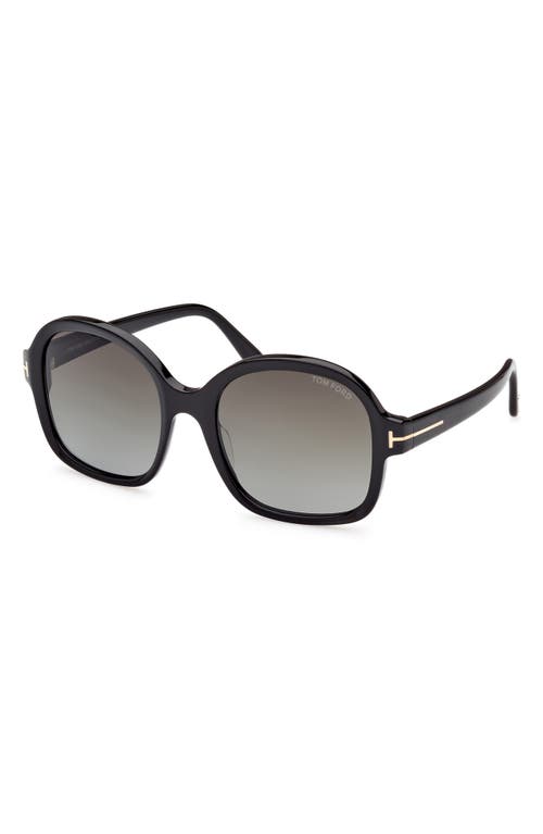 TOM FORD TOM FORD HANLEY 57MM GRADIENT BUTTERFLY SUNGLASSES 