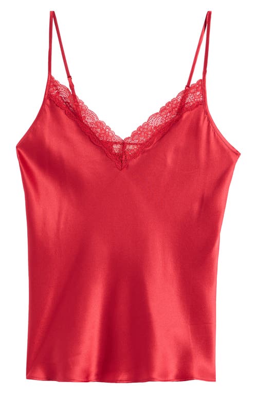 Etam Milky Silk Camisole In Cardinal
