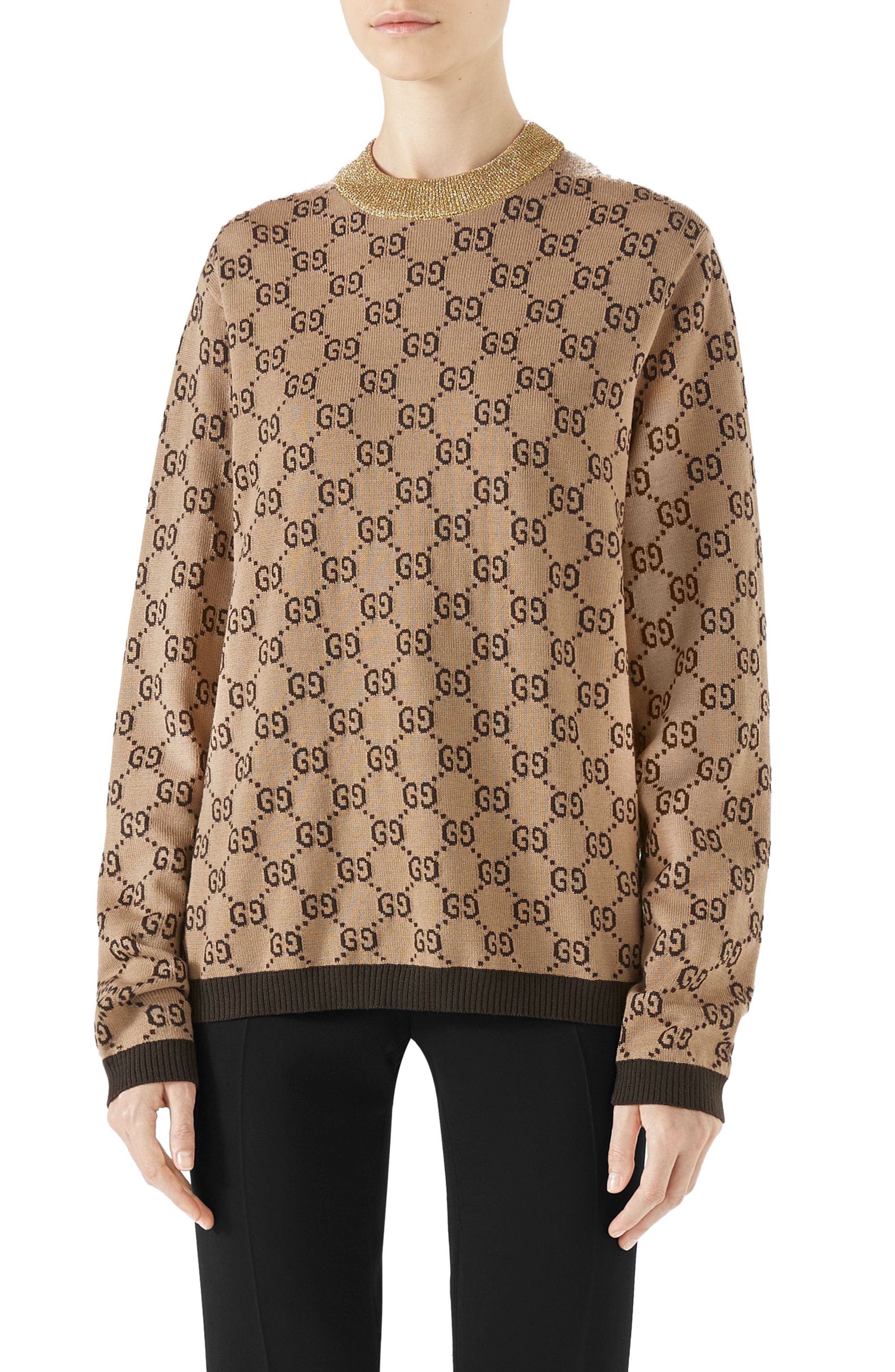 Gucci Intarsia Logo Wool Sweater 