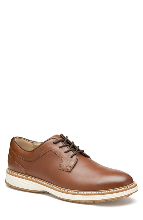 Johnston & Murphy Upton GL1 Luxe Hybrid Waterproof Golf Shoe in Tan Wp Full Grain 