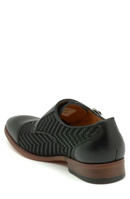 La Milano Wakefield Double Monk Strap Shoe In Black