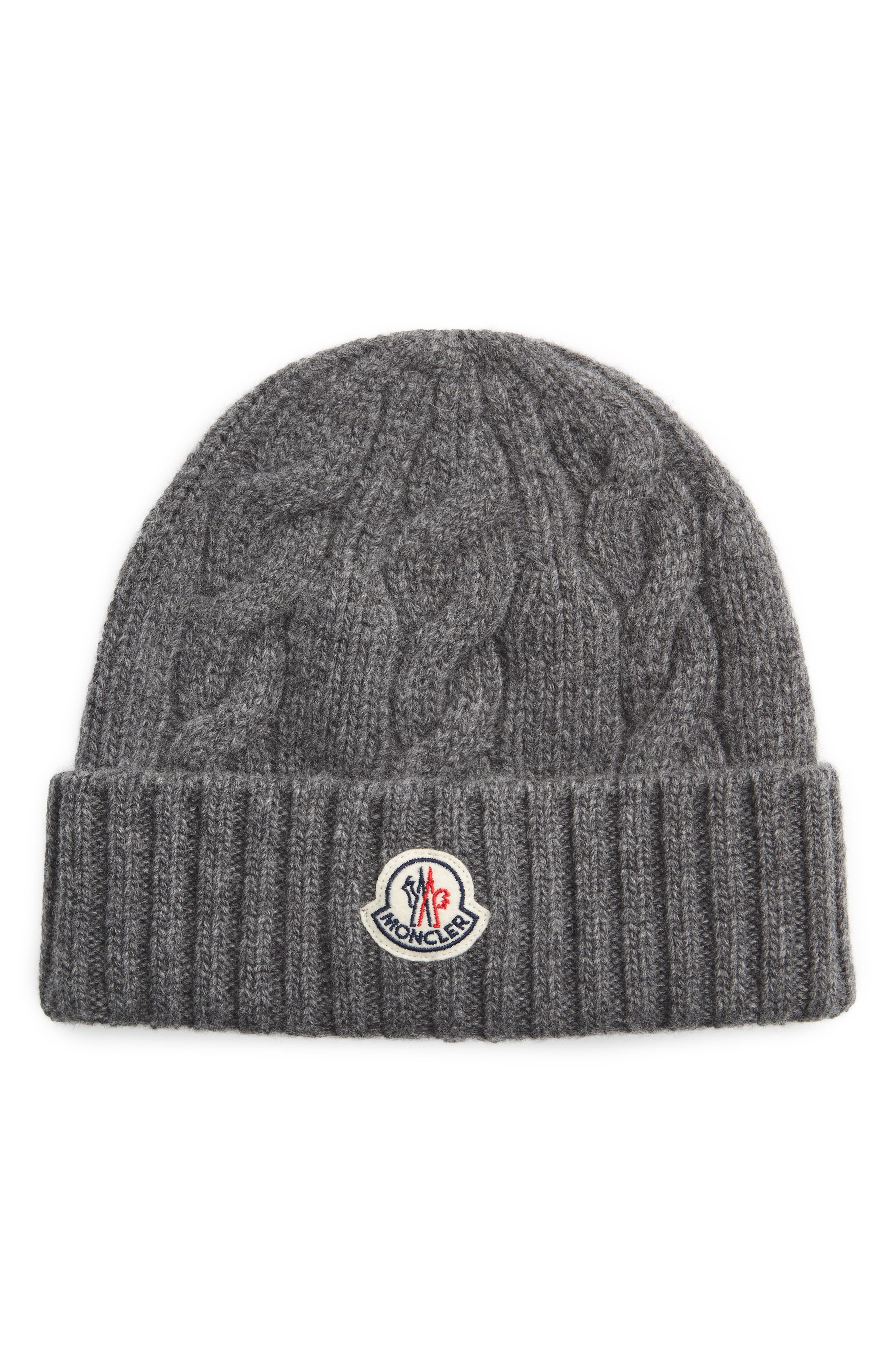 Moncler Cable Knit Wool Beanie | Nordstrom