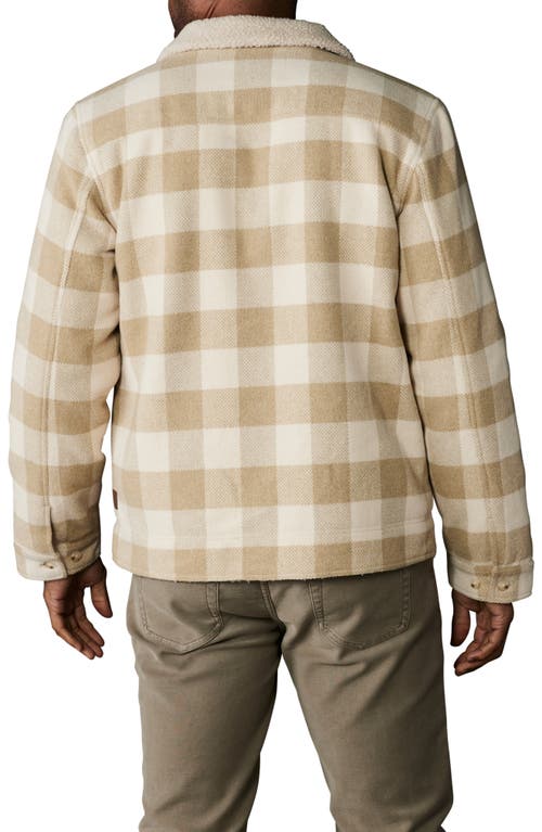 The Normal Brand Buffalo Plush Fleece Lined Jacket In Oat Buffalo