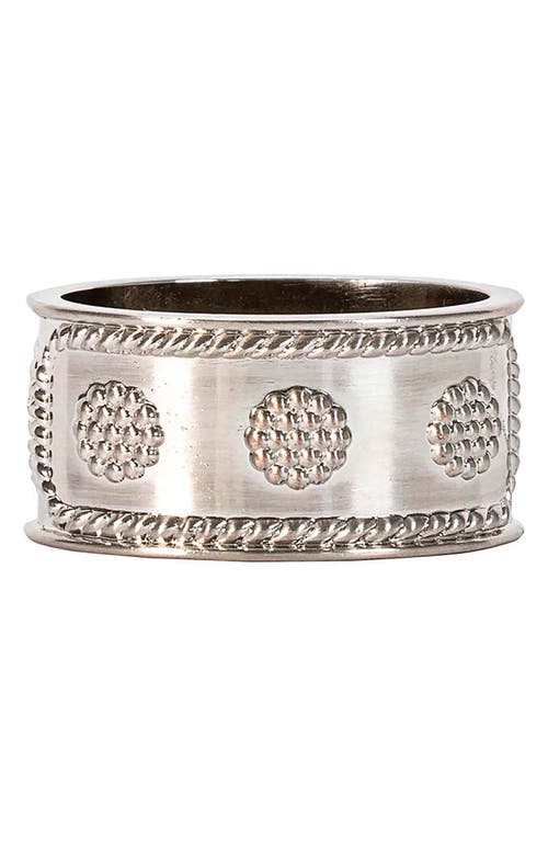 Juliska Berry & Thread Silver Napkin Ring, Set Of 4 In Silver
