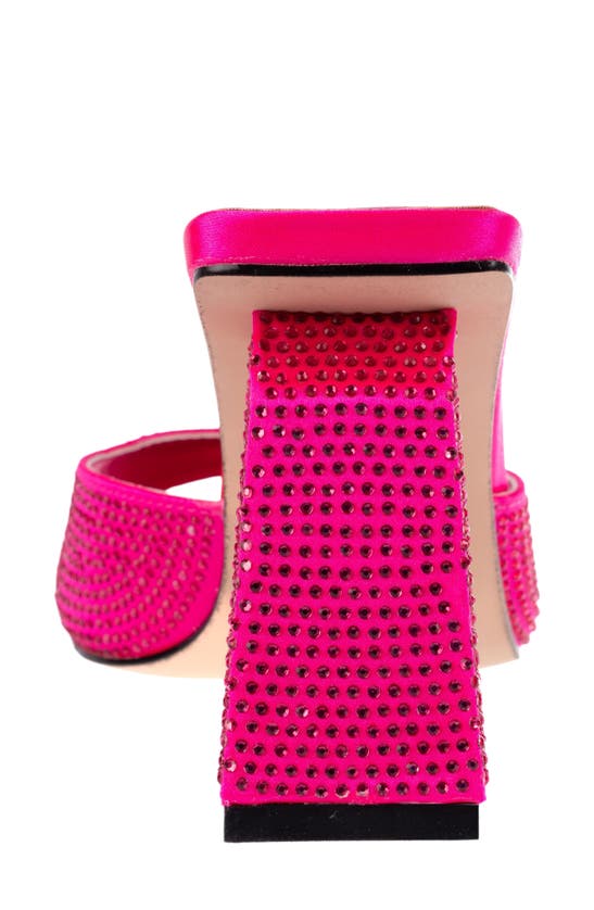 Lady Couture Women's Reese Embellished Block Heel Sandals In Fuchsia
