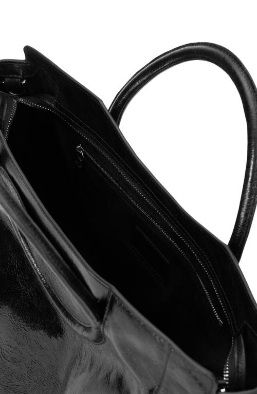 Shop Staud Maude Leather Satchel In Black