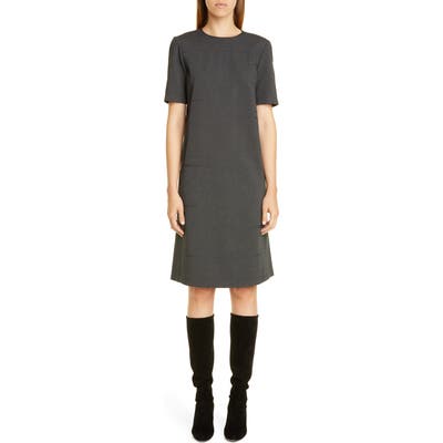 Lafayette 148 New York Jacintha Tonal Stitch Shift Dress, Grey