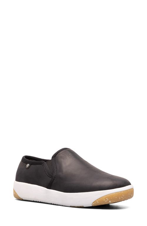 Kicker Leather Slip-On Shoe in Black