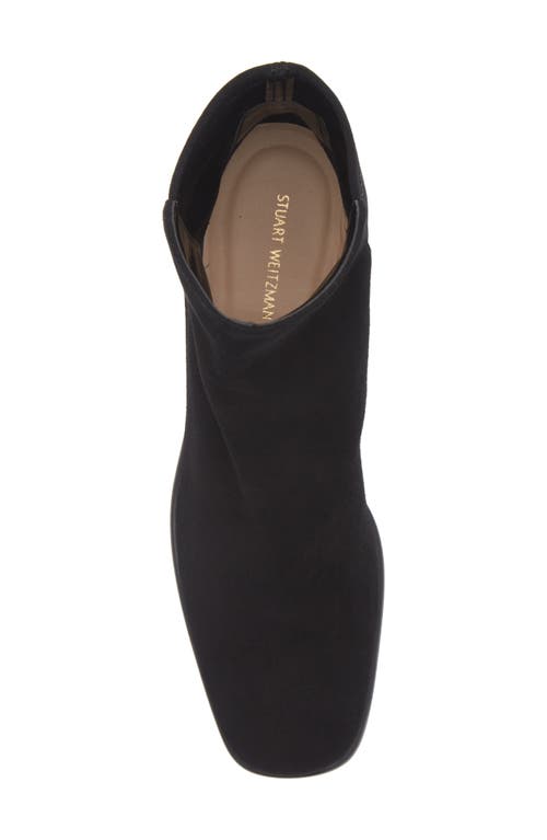 Stuart Weitzman Women's City Block Heel Suede Ankle Boots In Black