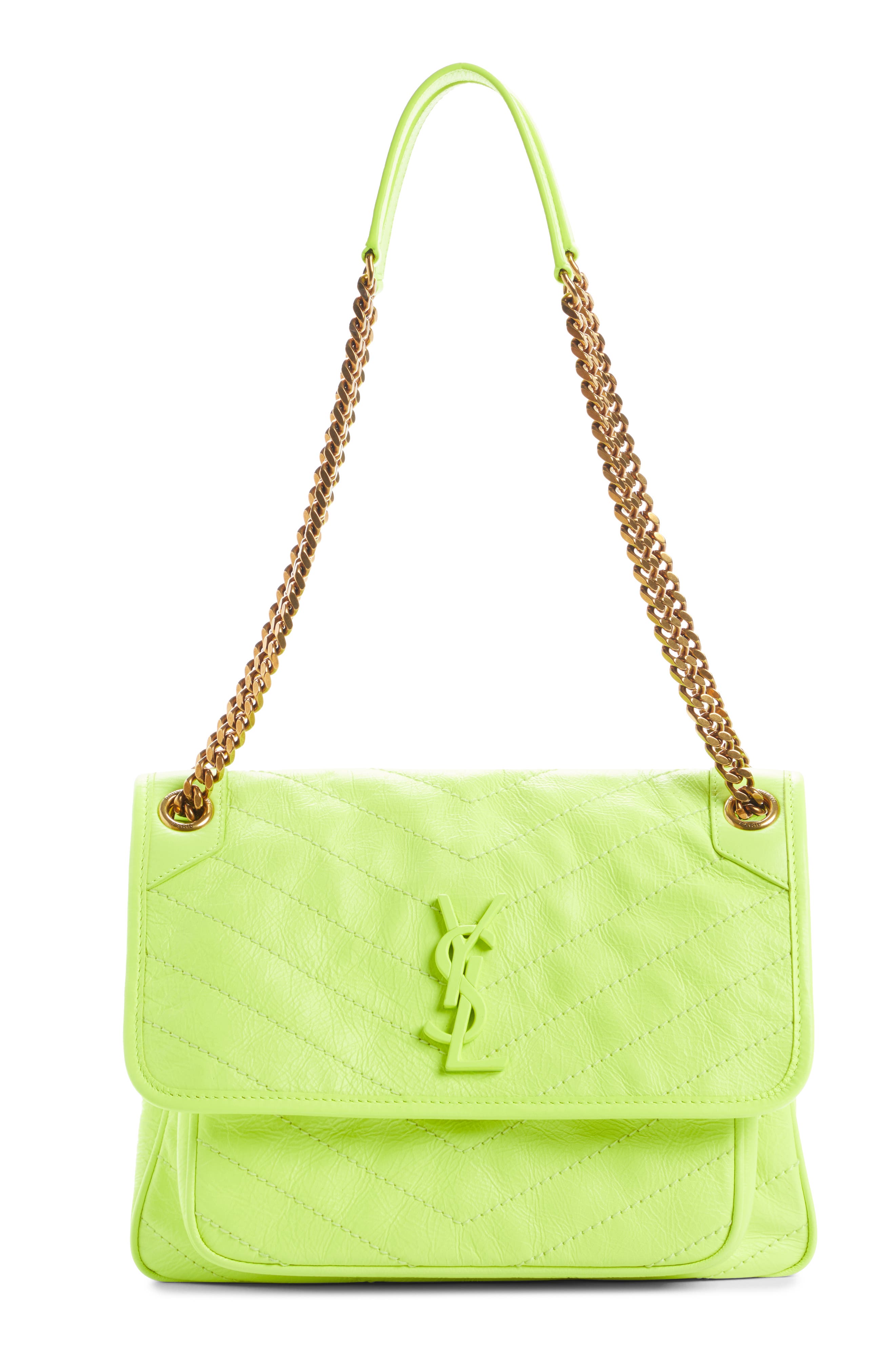 neon green ysl bag