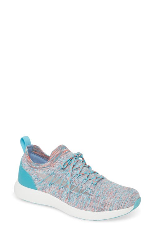 Synq Knit Sneaker in Aquamarine Leather