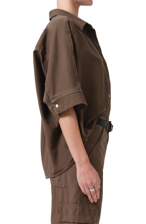 Shop Citizens Of Humanity Claire Origami Twill Button-up Shirt In Costes