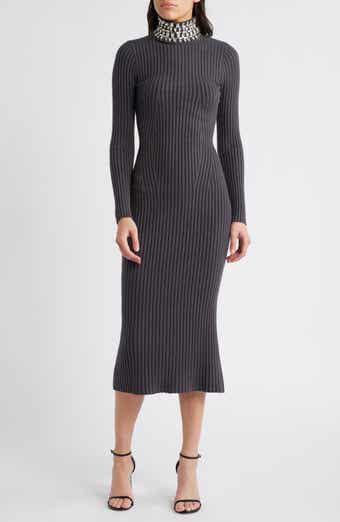 bebe Mock Neck Strappy Crepe Dress Nordstrom