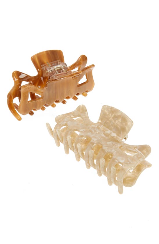 Tasha Assorted 2-pack Jaw Clips In Neutral