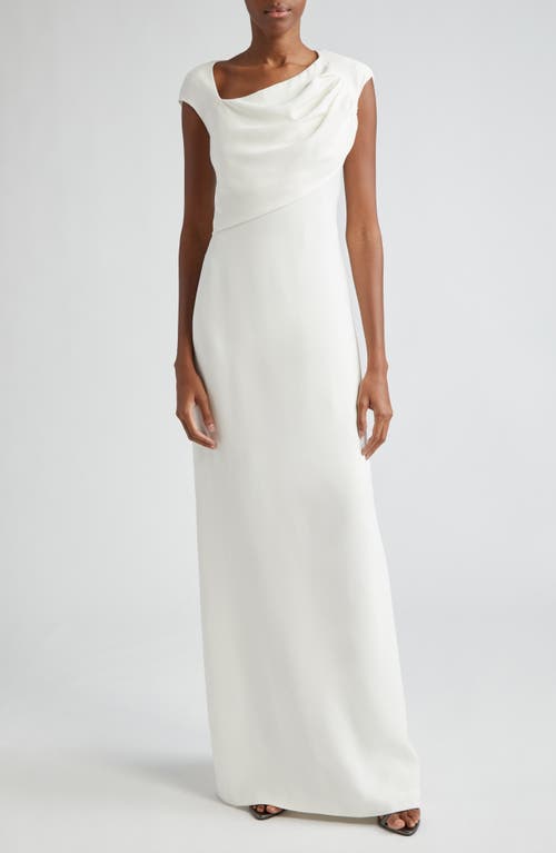 TOM FORD Asymmetric Neck Silk Georgette Gown in Chalk at Nordstrom, Size 0 Us