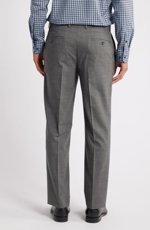 NORDSTROM NORDSTROM TRIM FIT FLAT FRONT STRETCH WOOL DRESS PANTS 