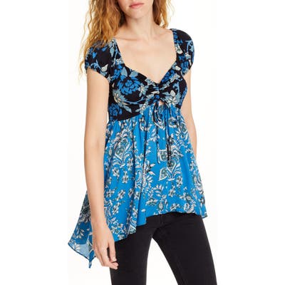 Free People La Bamba Babydoll Top, Blue