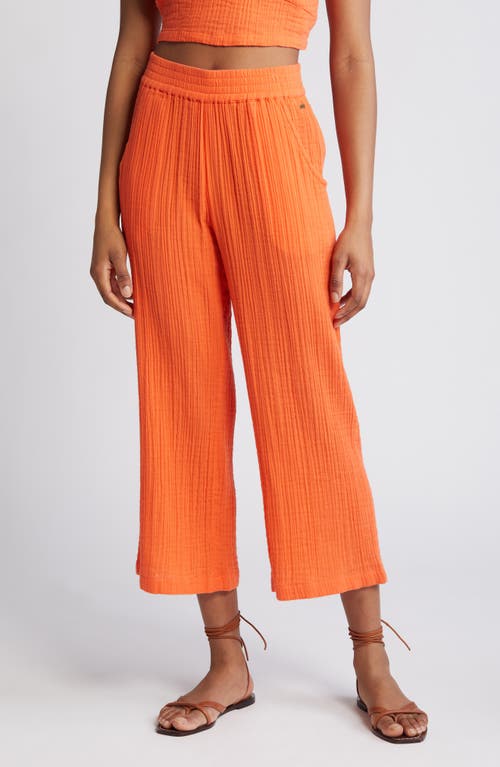 Premium Surf Cotton Beach Pants in Bright Orange
