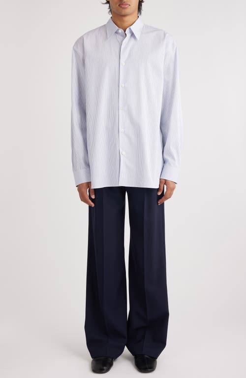 Shop Dries Van Noten Croom Oversize Pinstripe Button-up Oxford Shirt In Dessin