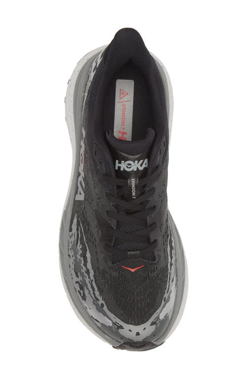 Shop Hoka Stinson Atr 7 Running Shoe In Black/outer Orbit