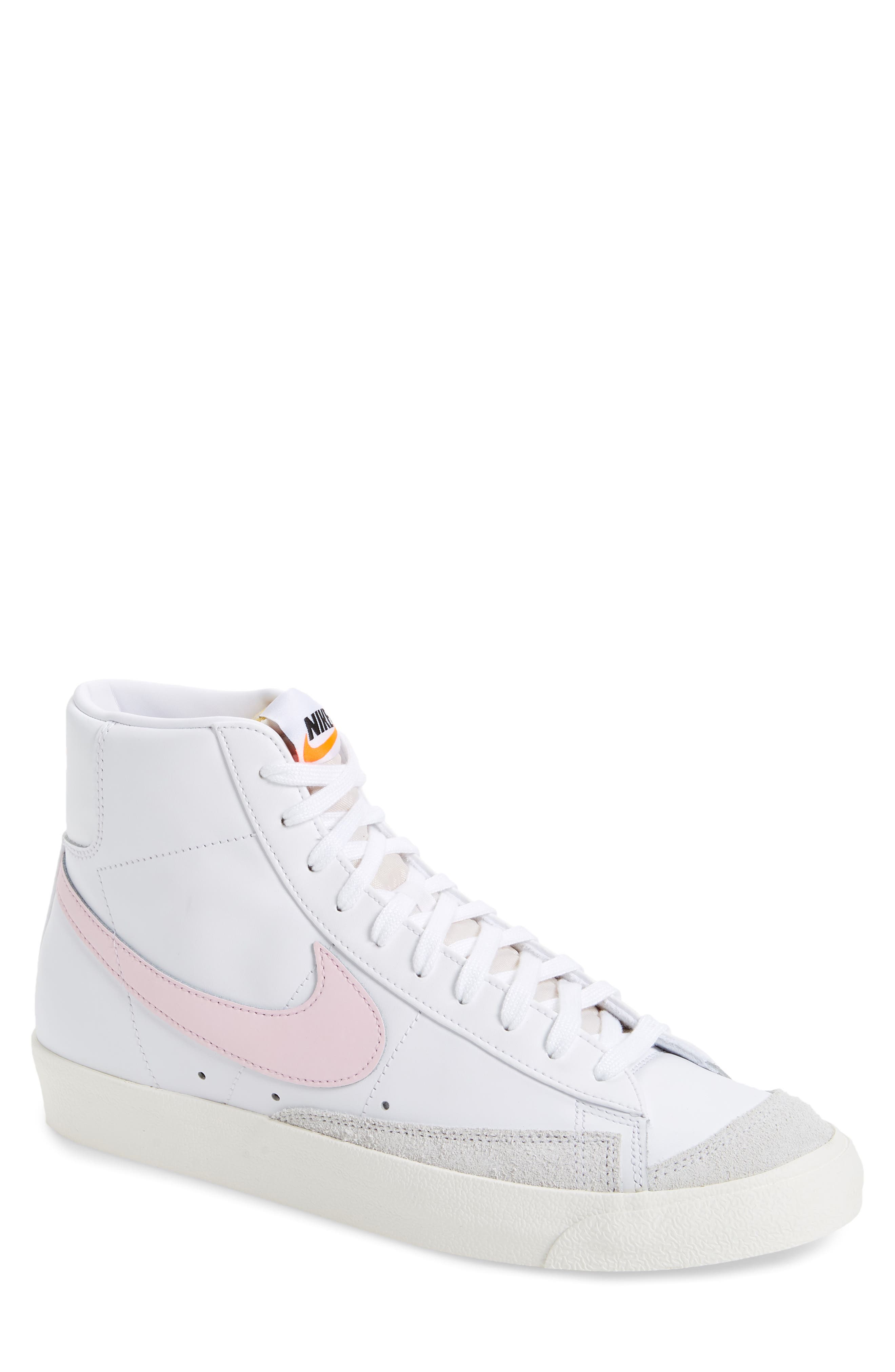 pink and grey nike high tops