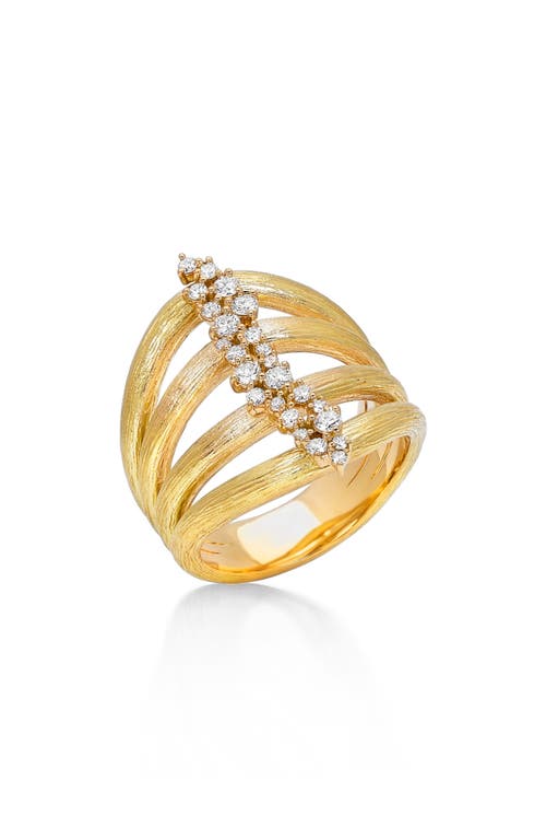 Diamond Stack Ring in Yellow Gold