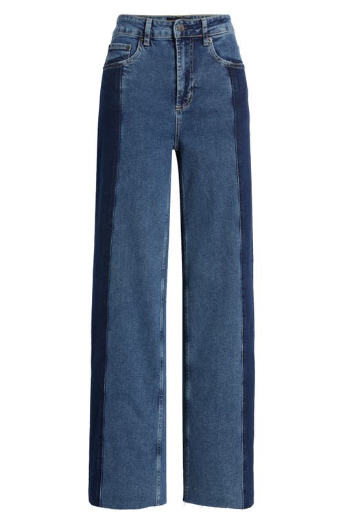 Shop Rails Getty Panel High Waist Wide Leg Jeans In Twilight Shadow