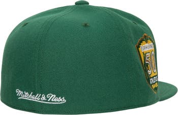 Mitchell & Ness Green Oakland Athletics Bases Loaded Fitted Hat for Men