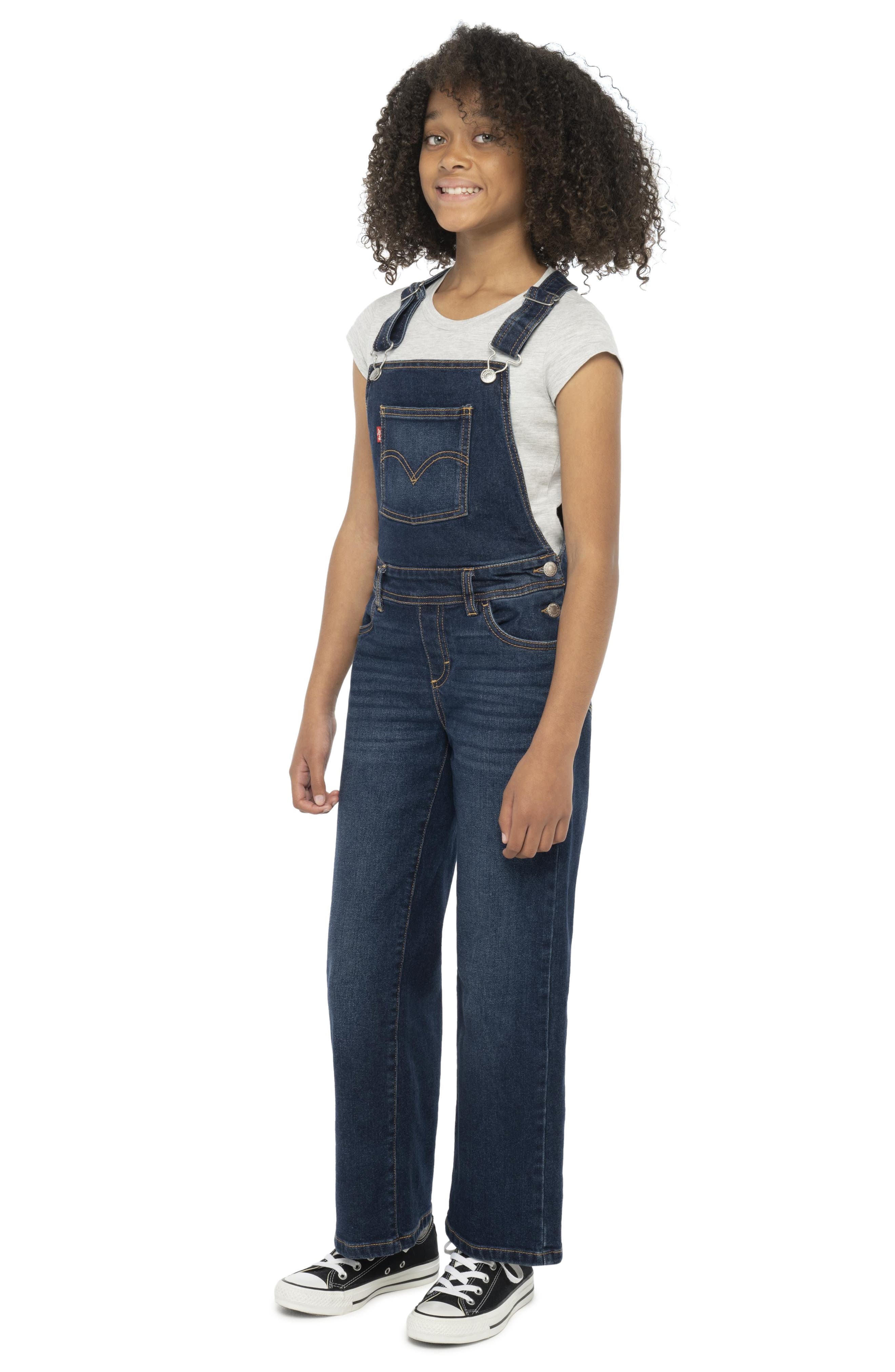 1940s Children’s Clothing: Girls, Boys, Baby, Toddler levis Kids Shoe Cut Overalls Size 3T in Indigo Daze at Nordstrom $37.99 AT vintagedancer.com